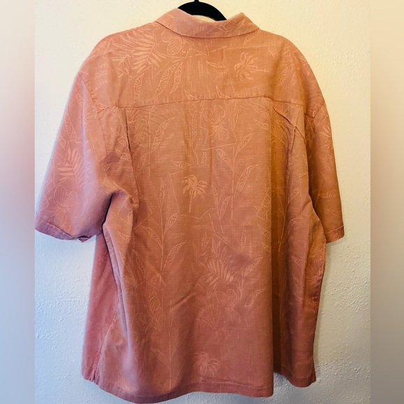 Jamaica Jaxx Men's Medium Aloha Short Sleeve Mauve Shirt Floral Silk XXL - Picture 2 of 7